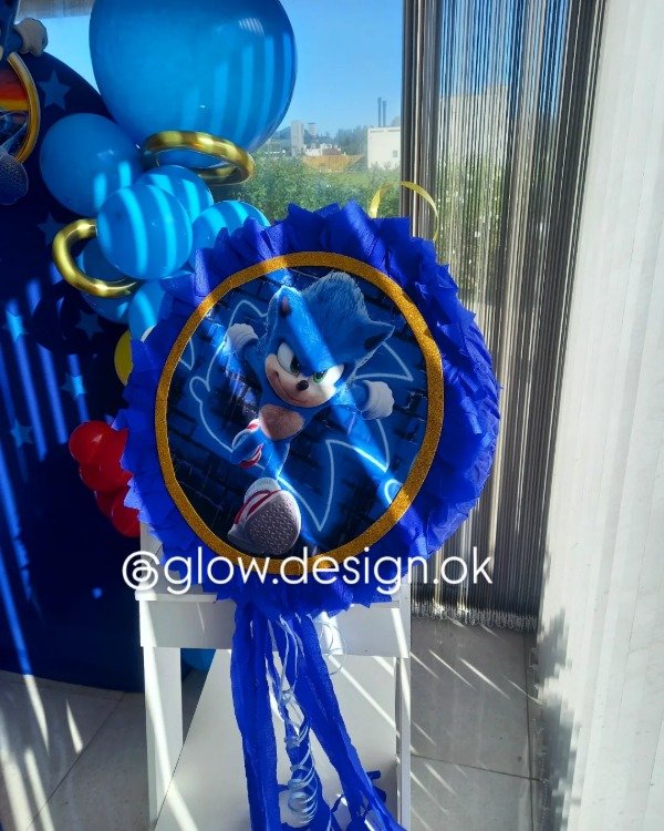 Producto - Piñata redonda - Sonic