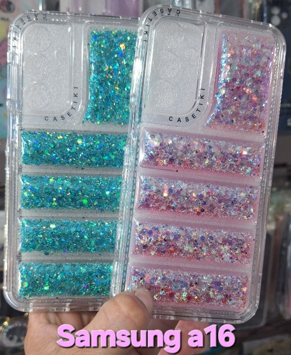 Producto - Fundas puffer glitter 360. Samsung a16 - 1