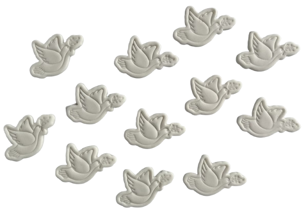 Producto - Paloma figuras pasta de azúcar comestible x12un