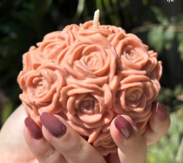 Producto - Vela esfera rosa pastel