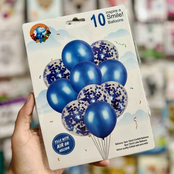 Producto - Set de globos látex AZUL 10 pcs