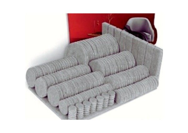 Producto - Protector Fieltro Autoadhesivo Redondo 26mm Blister X8 Unid