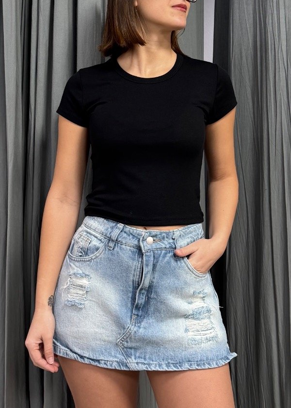 Producto - Short Pollera Lea Celeste - 0