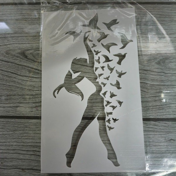 Producto - Mándala mujer aves 12 cm x 20 cm