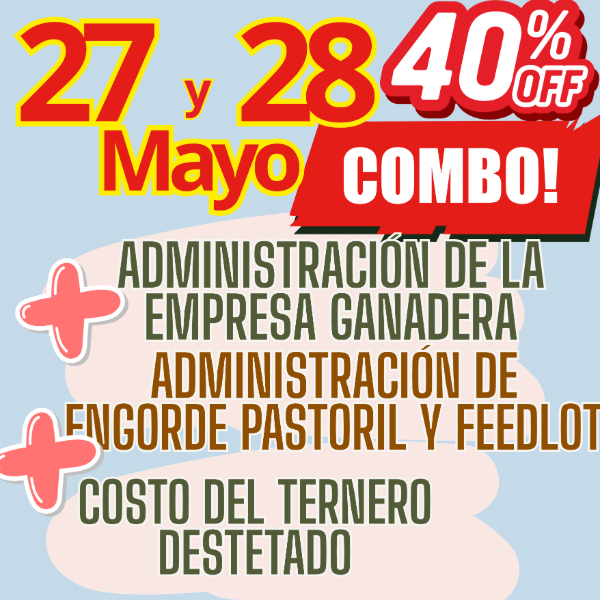 Producto - COMBO 3 CURSOS:Gestión Ganadera + Costo del Ternero + Engorde Pastoril y Feedlot