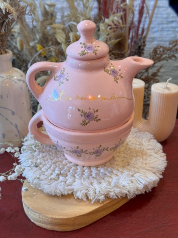 Producto - Tea for one con flores lilas