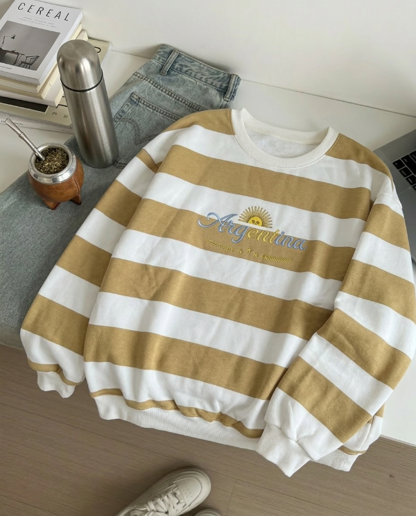 Producto - Buzo over frisado - ARG Beige