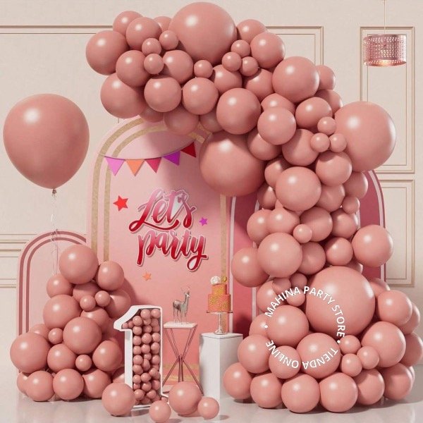 Producto - Globos de látex rosa viejo x 25