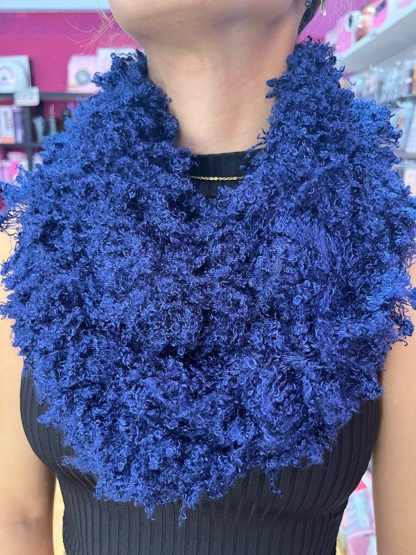 Producto - Bufanda lana azul