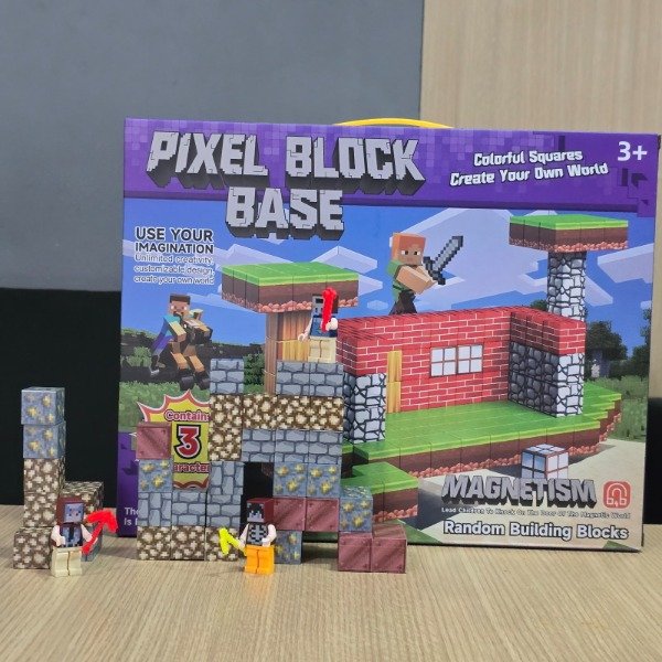 Producto - LEGO MAGNETICO: Minecraft Pixel Block Base (caja morada) [mediano]