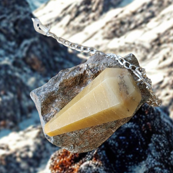 Producto - Péndulo de Piedra Natural Aventurina Amarilla