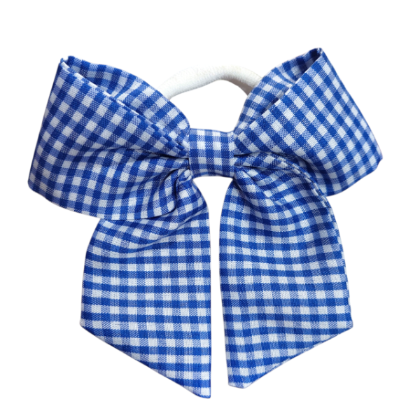 Producto - Moño cuadros azul