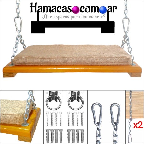 Producto - Hamaca modelo thomas linea PREMIUM con cadenas y almohadón ENVÍO GRATIS