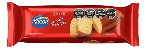Producto - ARCOR BUDIN X215G SIN FRUTAS