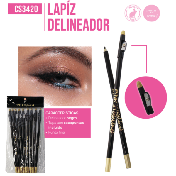 Producto - Delineador de ojos con sacapuntas de PINK21