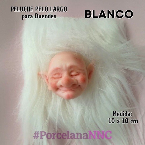 Producto - Peluche pelo largo para duende BLANCO