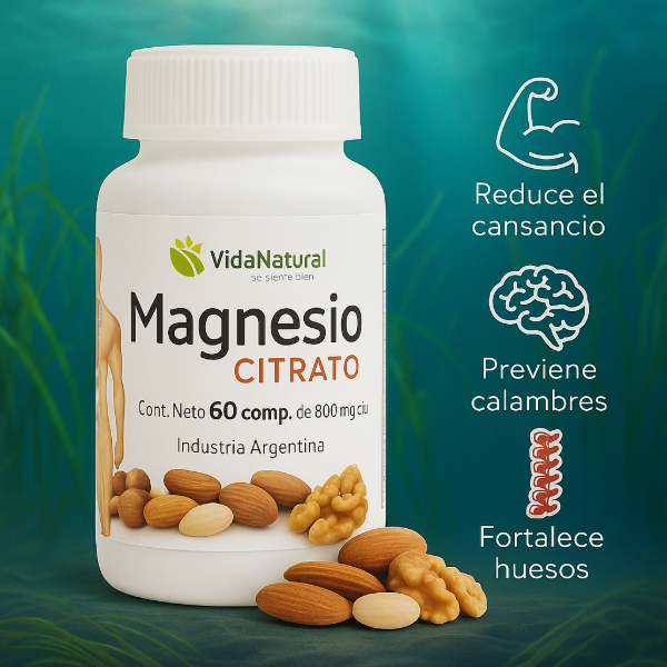 Producto - Magnesio Citrato 800 mg x 60 Comprimidos, Alta Absorción