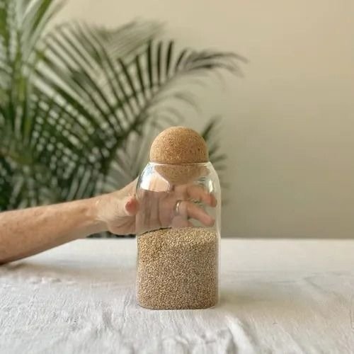 Producto - Frasco De Vidrio Tapa Bola Corcho 900cc