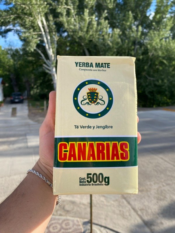 Producto - Yerba Mate Canarias Té Verde y Jengibre 500gr