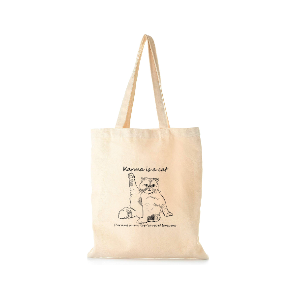 Tote bag Karma is a cat