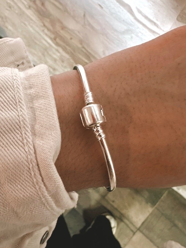 Producto - Pulsera estilo Pandora con baño de plata I