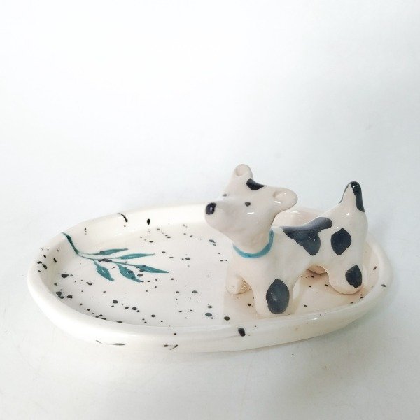 Producto - DESPOJADOR JOYERO " perrito collar azul "