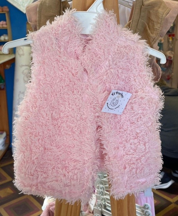 Producto - Chaleco corderito bifaz rosa talle 1