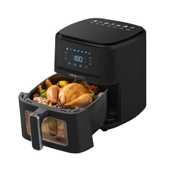 Producto - Freidora De Aire 6.5 litros Air Fryer, Panel Digital Táctil, Pantalla Led, negra