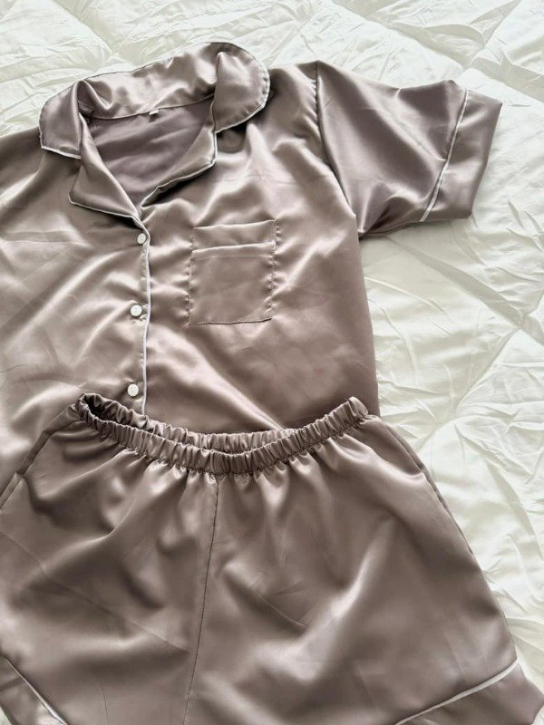 Producto - Camisero Corto Saten #Vison