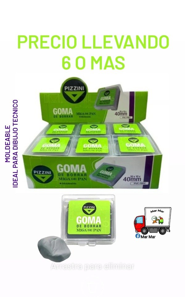 Producto - Goma miga de pan pizzini (cantidad)