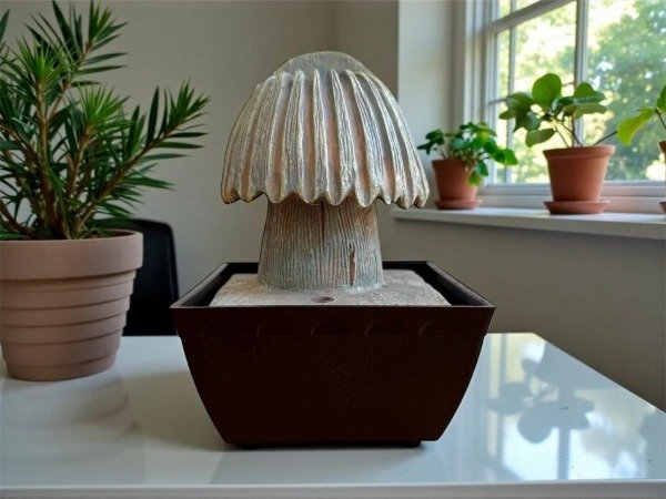 Producto - Fuente de agua hongo con led 18 cm