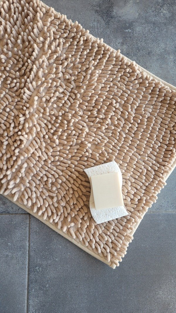 Producto - Alfombra de baño flecos natural