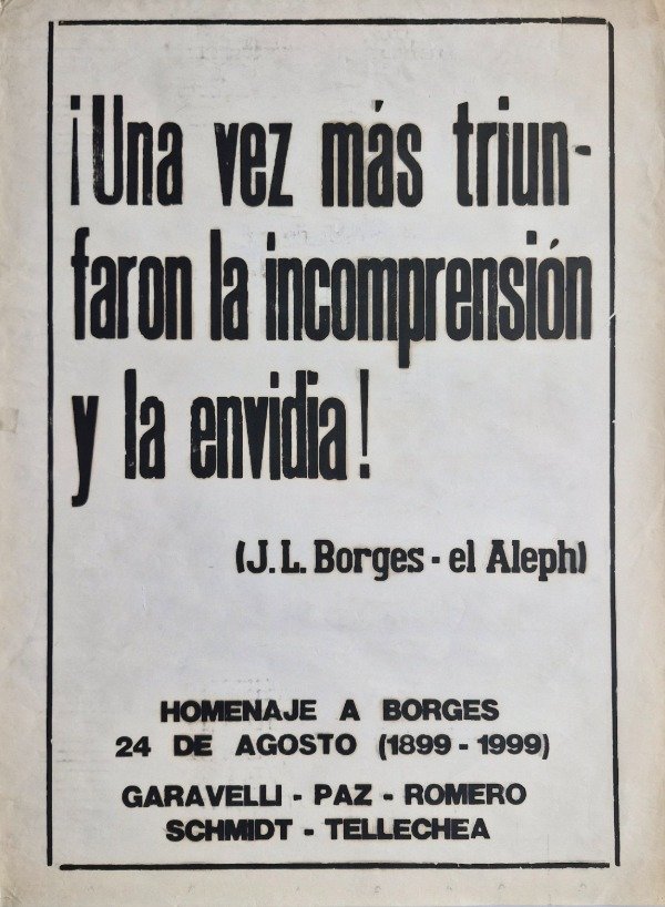 Producto - Romero, Juan Carlos y otros - Tres afiches en homenaje a Borges