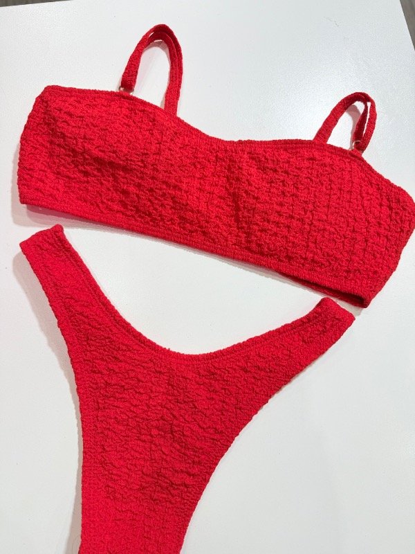 Producto - Bikini texturada roja 85 - 0
