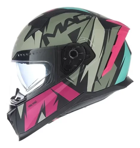 Producto - Casco Moto Integral Doble Visor Mac 069 Force Arkang Mate Pr