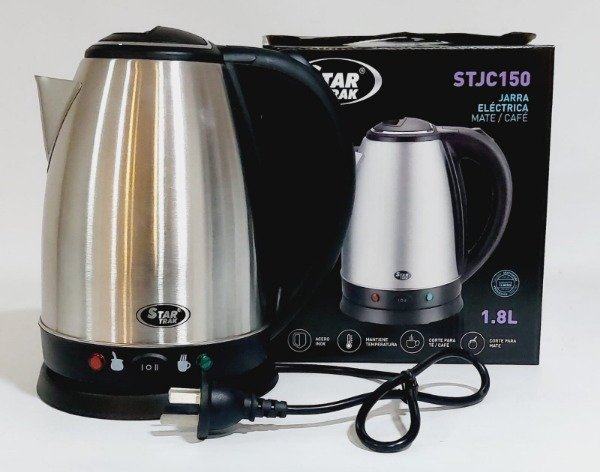 Producto - PAVA ELECTRICA C/CORTE ACERO INOX. STAR TRAK 1.8L