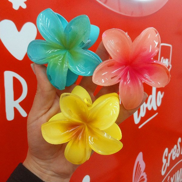 Producto - Broches flores hawaiano Tropicales