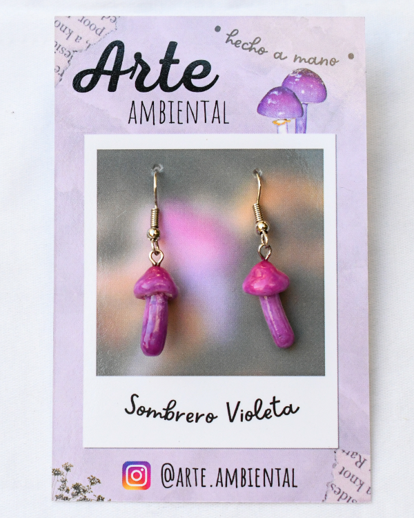 Producto - Aritos de Sombrero Violeta