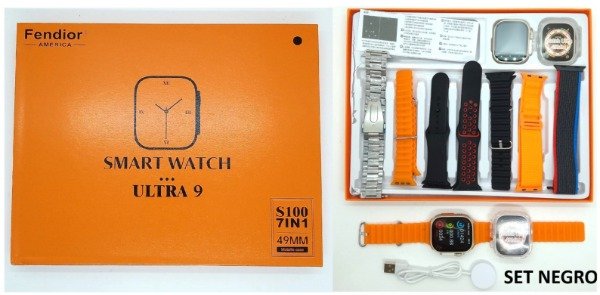 Producto - RELOJ SMARTWATCH 9 ULTRA + 7 MALLAS + FUNDA