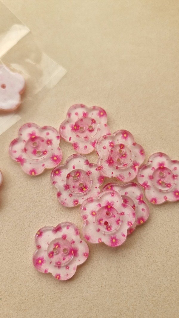 Producto - Botón de resina FLORAL 10