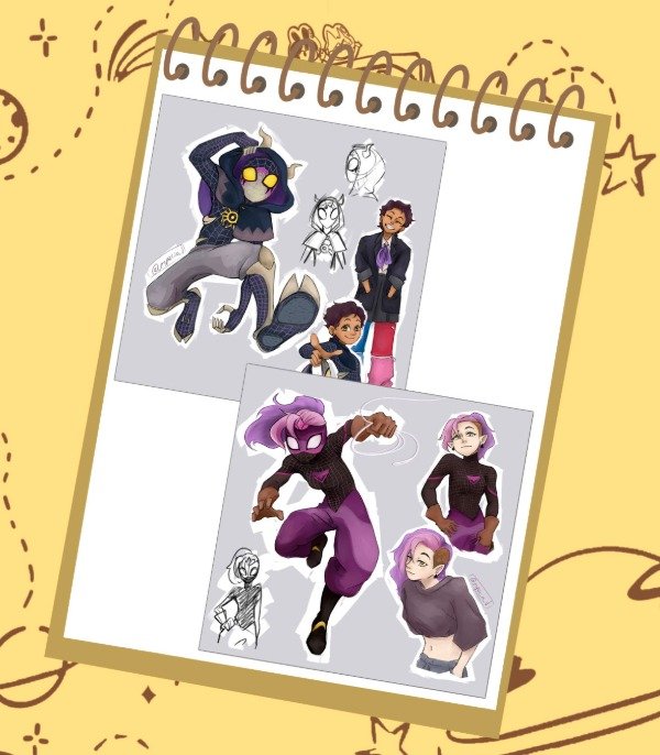 Producto - Print  Luz y Amity con su Spidersona