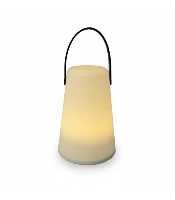 Producto - Lámpara LED Blanca con Manija Verde Oliva 20 cm