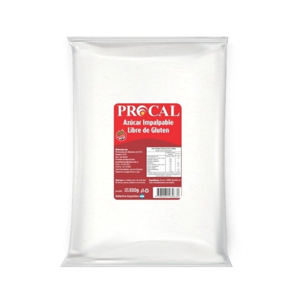 Producto - AZUCAR IMPALPABLE POR 800GR PROCAL