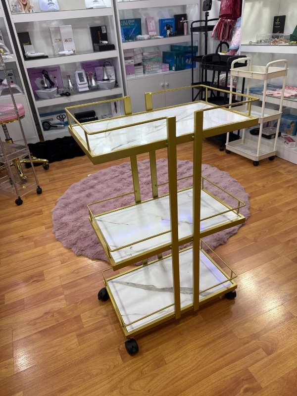 Producto - Carrito 3 niveles dorado Premium