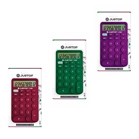 Producto - CALCULADORA 12 DIGITOS 8.5X14CM X UNIDAD COLORES SURTIDOS JUSTOP