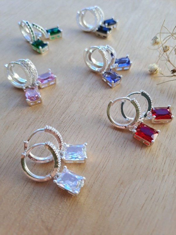 Producto - ABA0179 Aro Cubano Piedra Engarzada Micropave colores