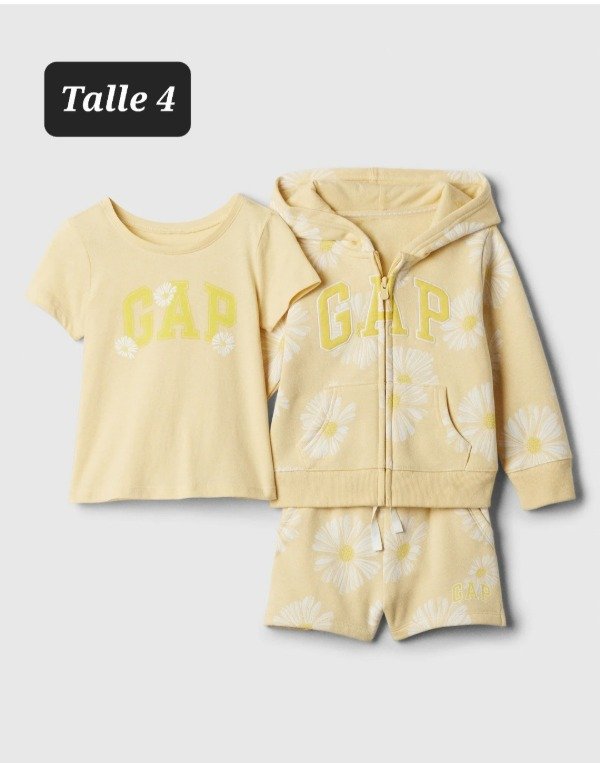 Producto - Conjunto 3 piezas gap  talle 4 margaritas