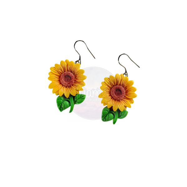 Producto - Aros girasol con tallo