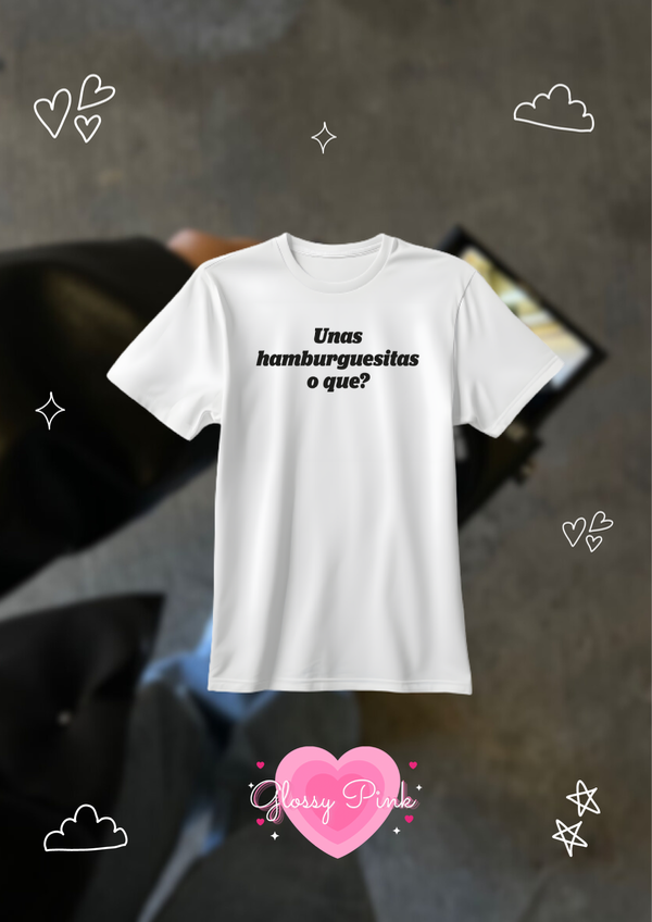 Remera unas hamburguesitas algodón