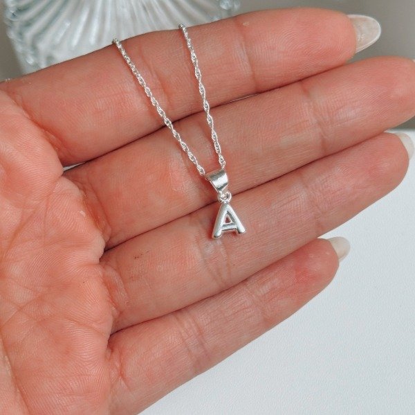 Producto - Dije Inicial Liso Plata 925